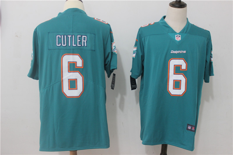 Men's Miami Dolphins Jay Cutler #6 Green Jersey